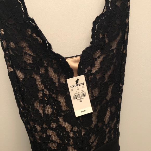 NWT- Express black lace jumpsuit- XS - Picture 4 of 6